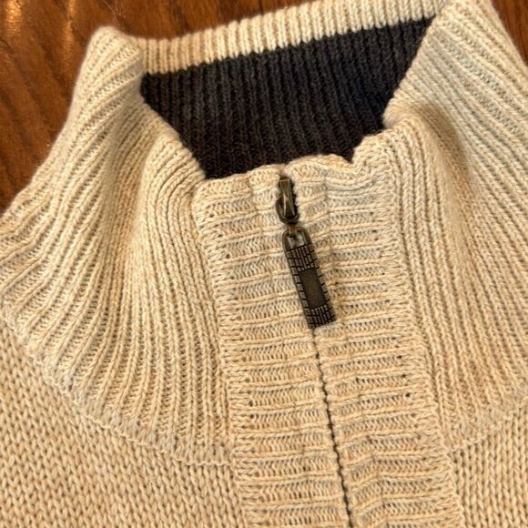 Men’s jacquard fairisle full zip sweater size large - Picture 7 of 10